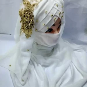 fancy hijab ready to wear with beautiful 3d flower bunch